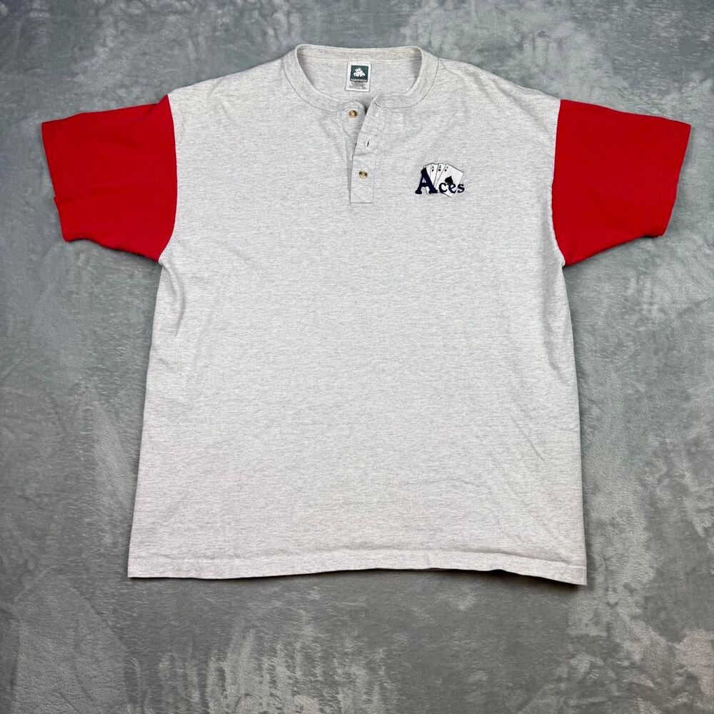 Deluxeware Men's Grey and Red Shirt
